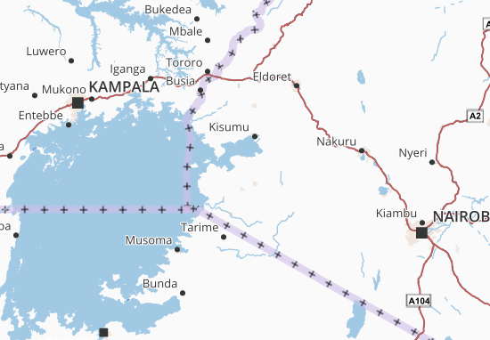 Kaart Plattegrond Nyanza