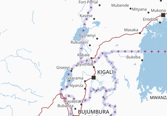 Karte Stadtplan Kisoro