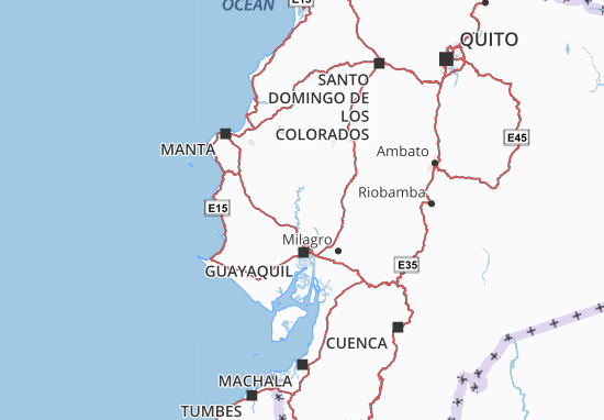 Kaart Plattegrond Santa Lucía