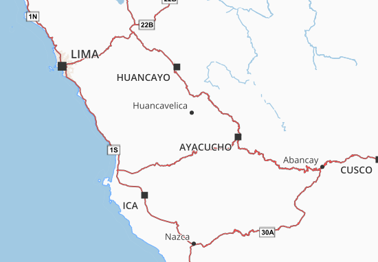 Kaart Plattegrond Huancavelica