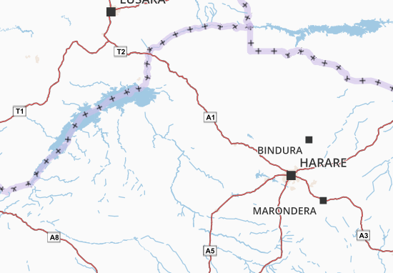 Karte Stadtplan Mashonaland West