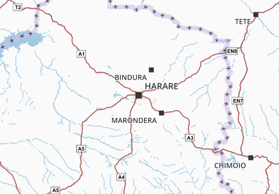 Kaart Plattegrond Harare