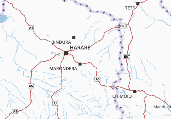 Kaart Plattegrond Mashonaland East