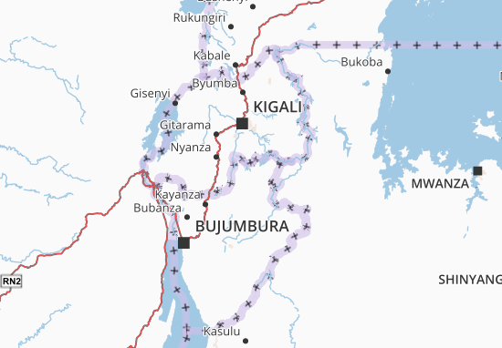 Karte Stadtplan Kirundo