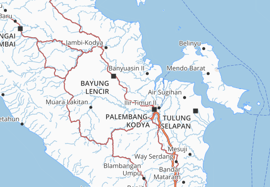 Karte Stadtplan Musi Banyu Asin