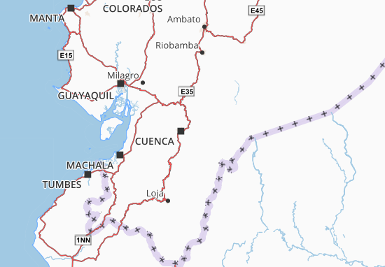 Karte Stadtplan Gualaceo