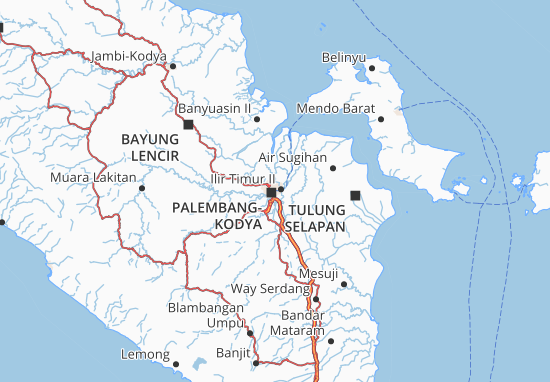 Kaart Plattegrond Kota Palembang