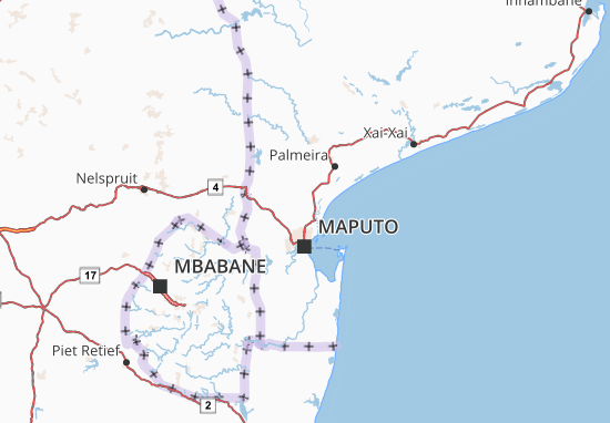 Karte Stadtplan Maputo