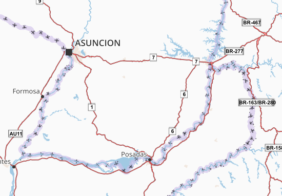 Caazapa Map