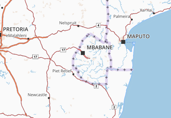 Kaart Plattegrond Manzini