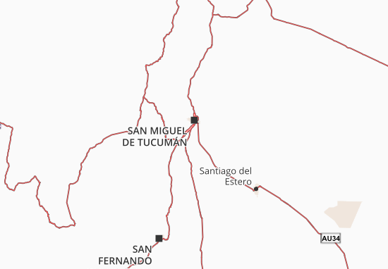 Kaart Plattegrond Tucumán