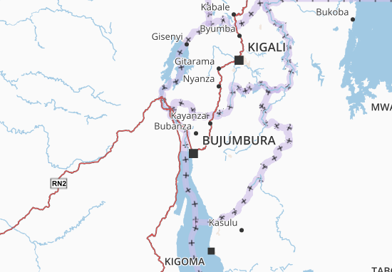 Karte Stadtplan Bubanza