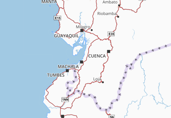 Kaart Plattegrond El Guabo