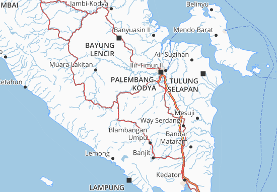 Kaart Plattegrond Kota Prabumulih