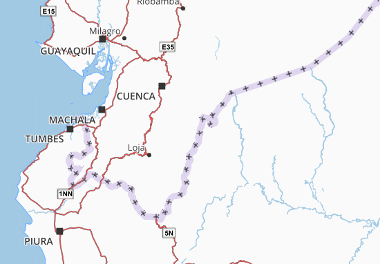 Kaart Plattegrond El Pangui