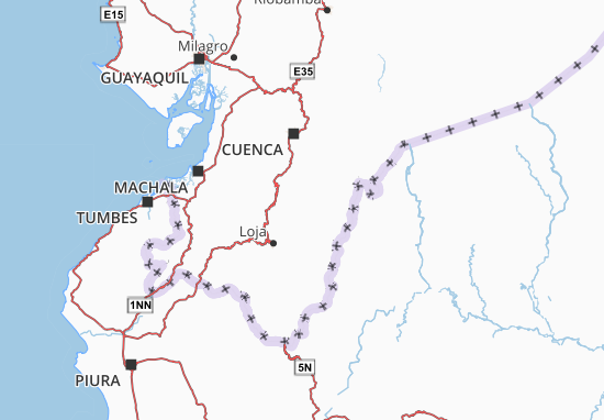 Karte Stadtplan Yacuambi