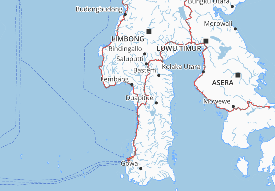 Mapa Pinrang