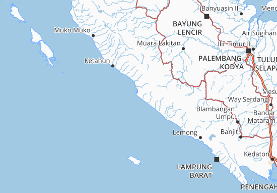 Kaart Plattegrond Bengkulu