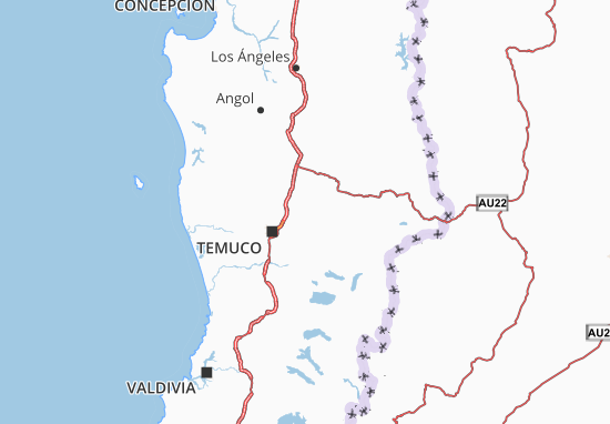 Kaart Plattegrond La Araucanía