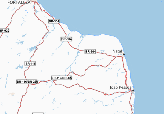 Kaart Plattegrond Rio Grande do Norte