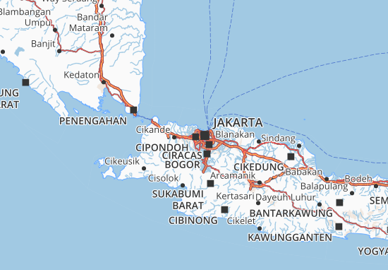Kaart Plattegrond Kota Tangerang