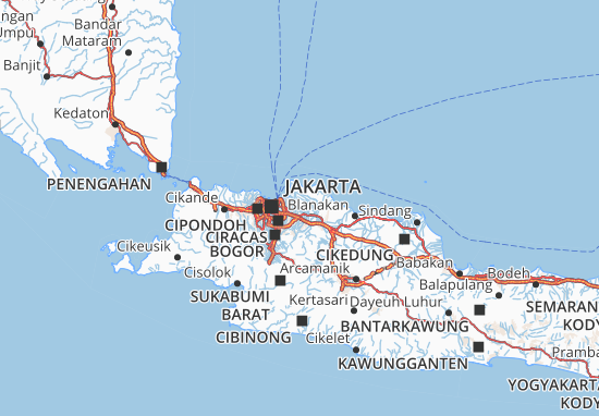 Karte Stadtplan Bekasi