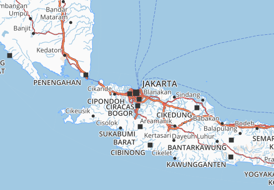 Karte Stadtplan Daerah Khusus Ibukota Jakarta