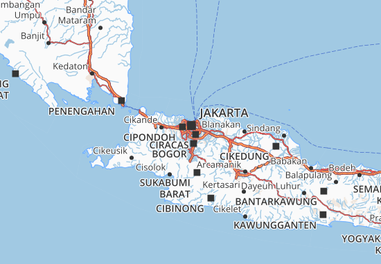 Karte Stadtplan Jakarta Selatan