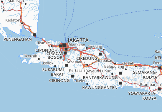 Karte Stadtplan Purwakarta