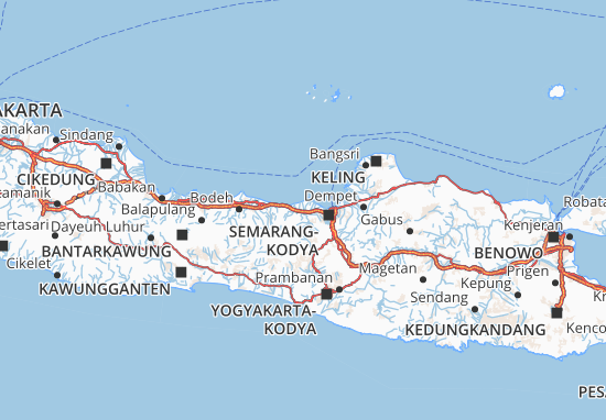 MICHELIN Jawa Tengah map ViaMichelin MICHELIN Jawa Tengah map ViaMichelin