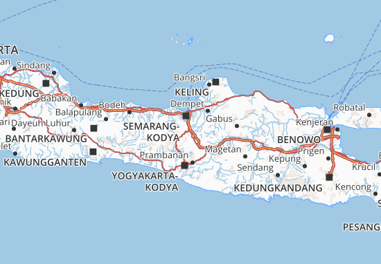 Kaart Plattegrond Semarang
