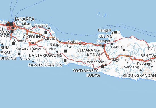 Karte Stadtplan Purbalingga