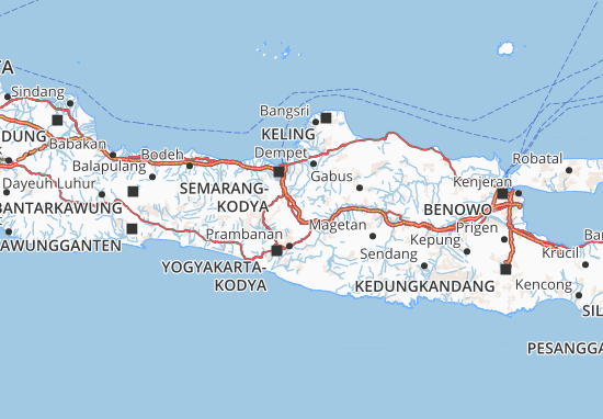 Karte Stadtplan Boyolali