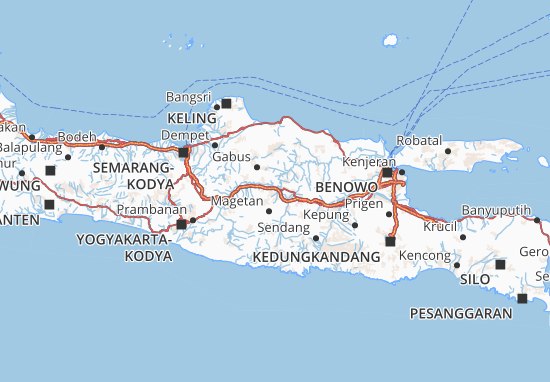 Karte Stadtplan Ngawi