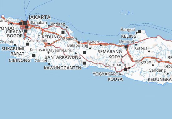 Karte Stadtplan Cilacap
