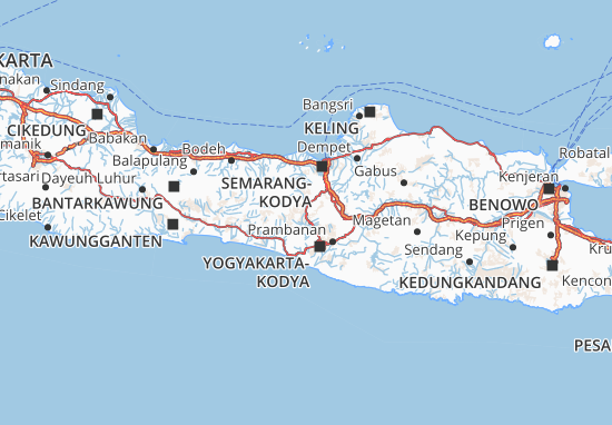 Karte Stadtplan Kota Magelang