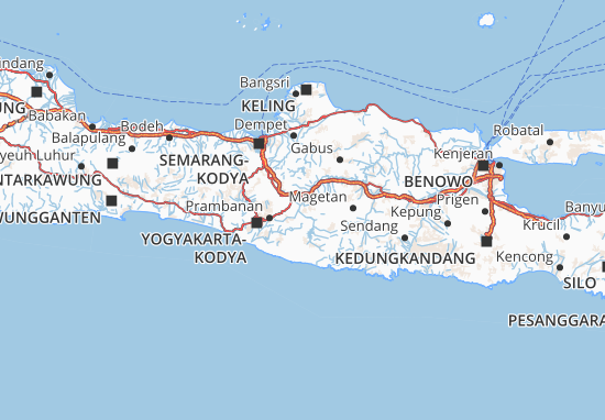 Karte Stadtplan Sukoharjo