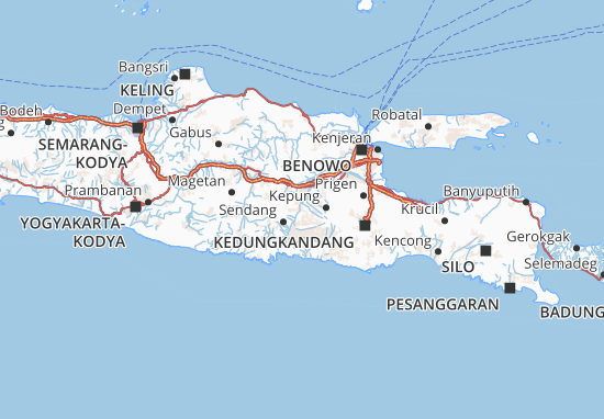 Kaart Plattegrond Kota Kediri