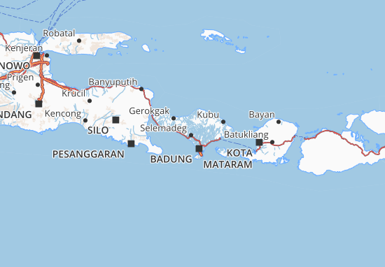 Carte Michelin Bali Plan Bali Viamichelin