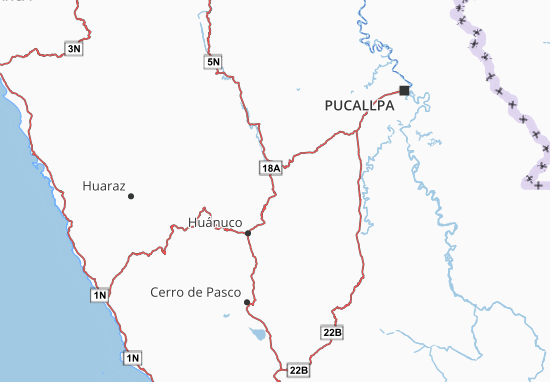Karte Stadtplan Huánuco