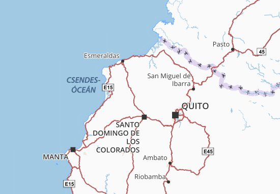 Mapa Puerto Quito