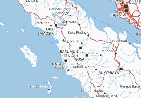 Karte Stadtplan Kota Padang Sidempuan