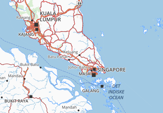 Karte Stadtplan Johor