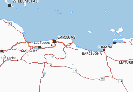 Karte Stadtplan Miranda