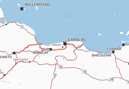 Karte Stadtplan Distrito Capital