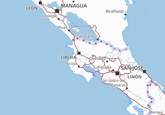 Karte Stadtplan Guanacaste
