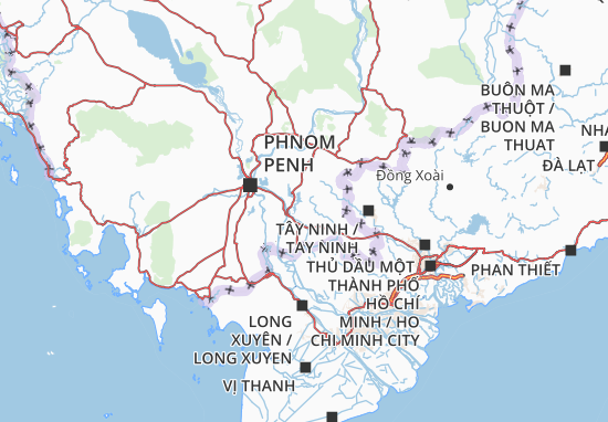 Karte Stadtplan Prey Veng