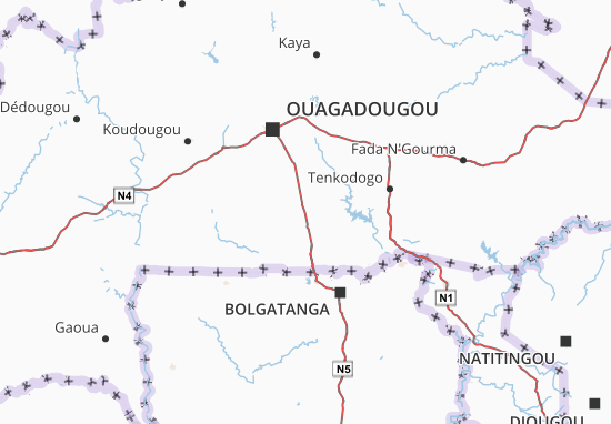 Mapa Centre-Sud