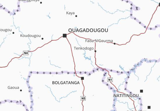 Karte Stadtplan Zoundwéogo