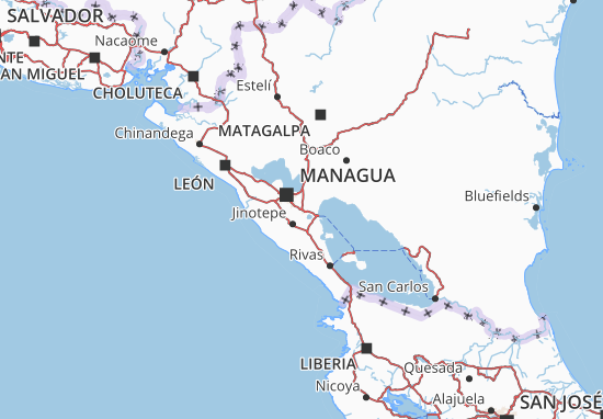 Kaart Plattegrond Masaya